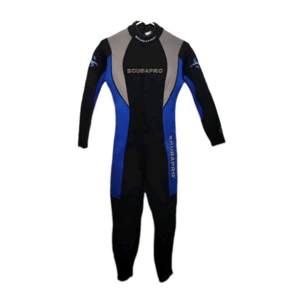 Scubapro Everflex Full Body Wetsuit Size S/38 Black/Grey/Blue 3mm TPF 24